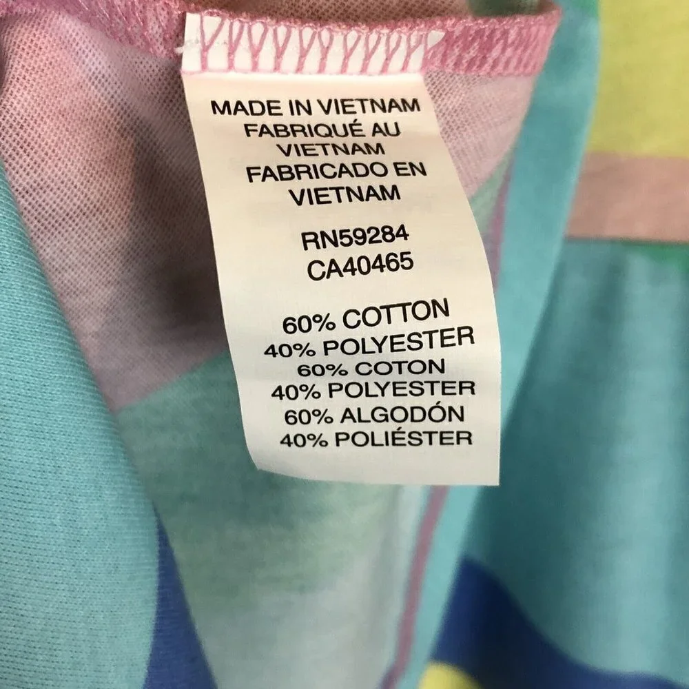 The Children's Place Short Sleeve Rainbow Dress Size 16 XXL NWT Cherry Blossom